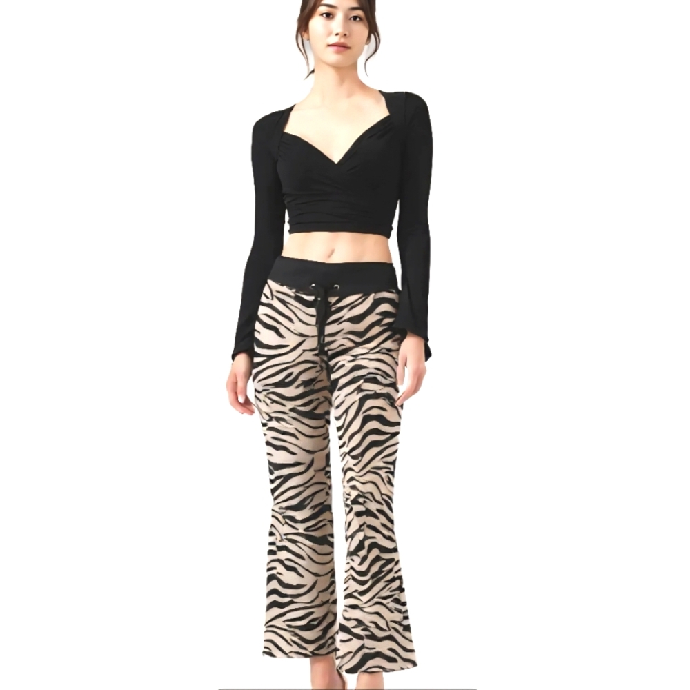 DEREK HEART Zebra Soft Fleece Lounge Pants Size Large